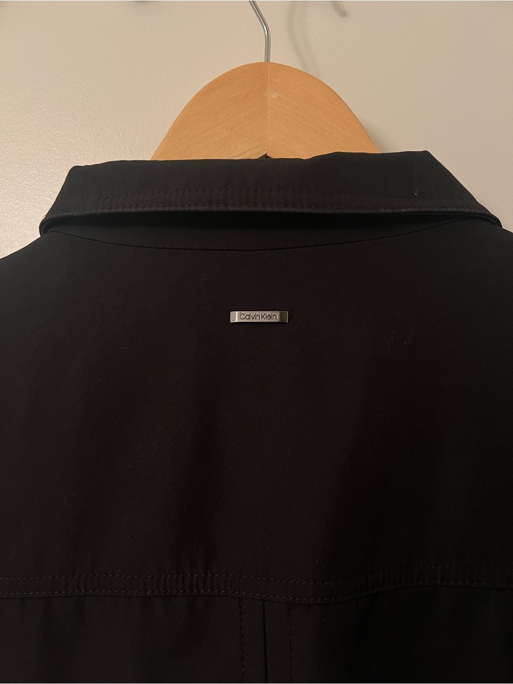 Calvin Klein Lightweight Zip‑Front Jacket – Black, Size Large - Picture 10 of 12